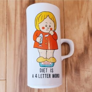 Vintage "Diet is a Four Letter Word" Mug